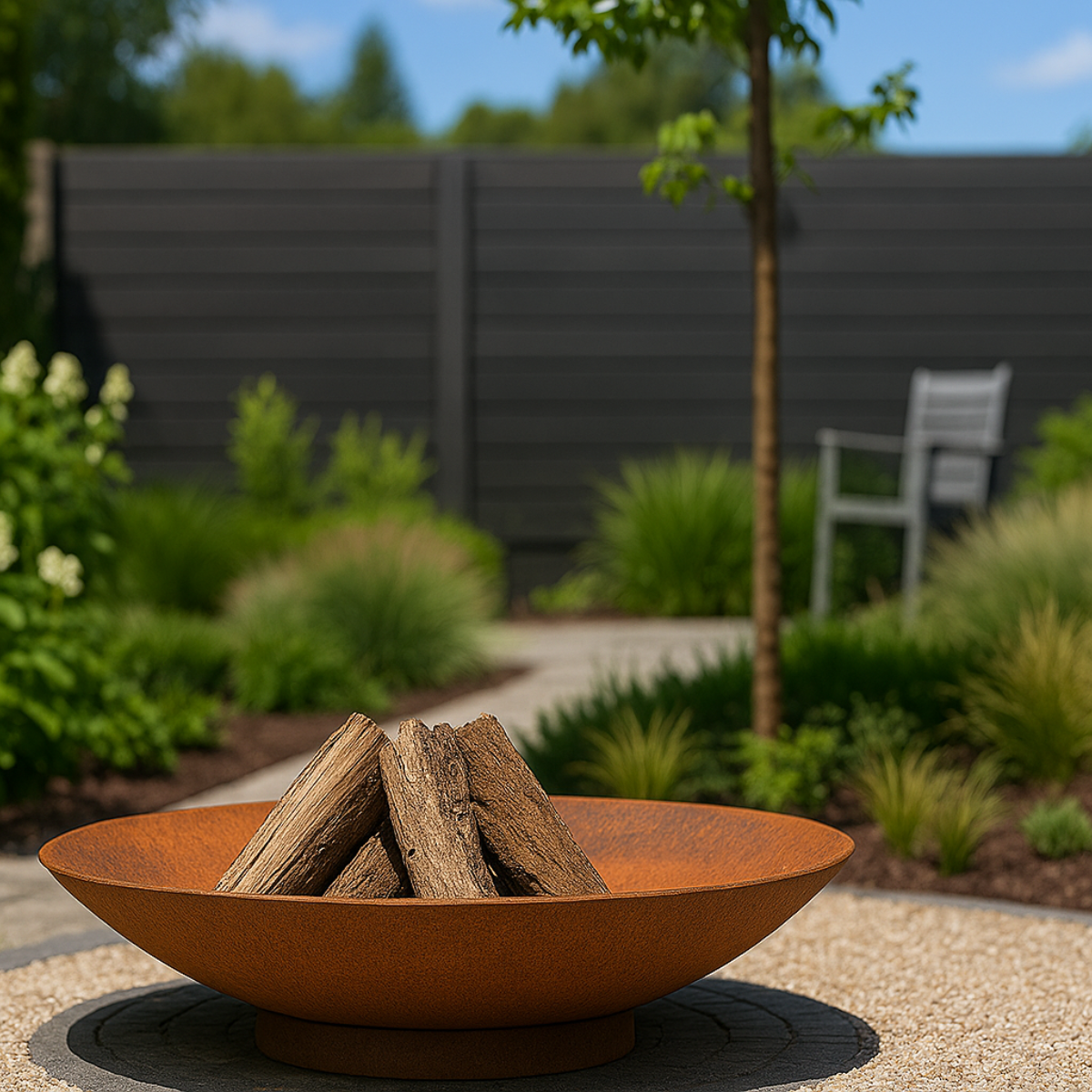 Cortenstaal vuurschaal FLAMO D 80 cm