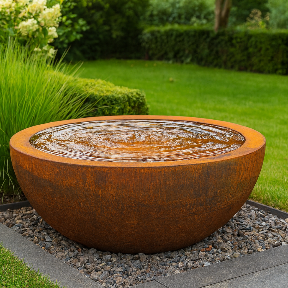 Cortenstaal watertafel SOLENA 100 x 50 cm