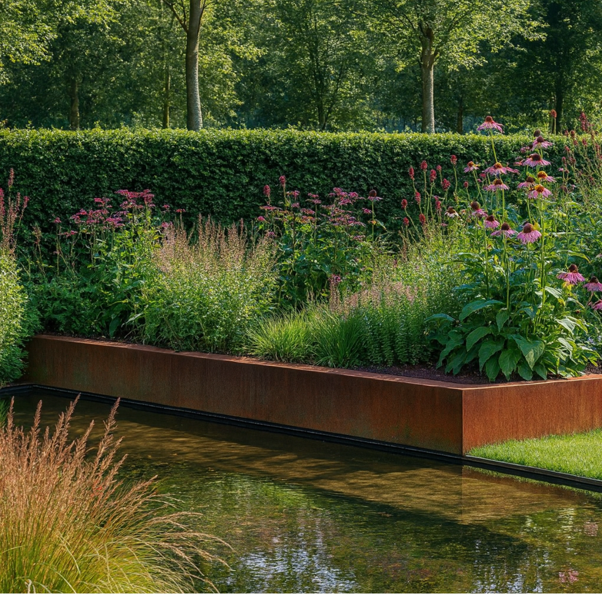 Cortenstaal keerwand recht SEGMENTA 100 x 20 x 30 cm