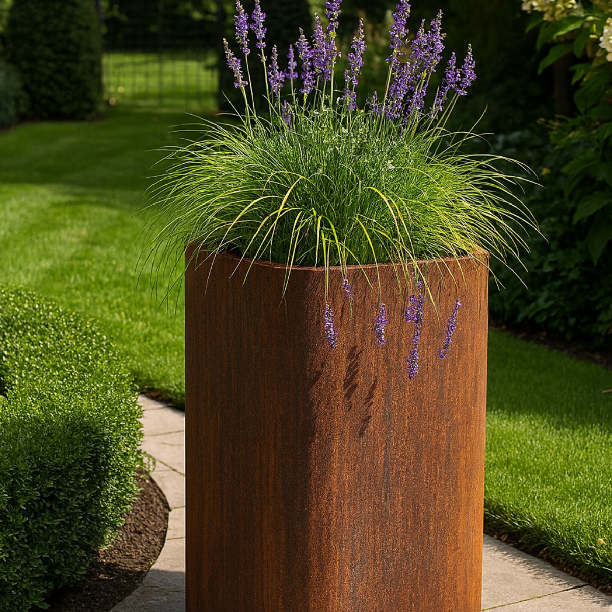 Cortenstaal plantenbak FORMA 50 x 50 x 80 cm