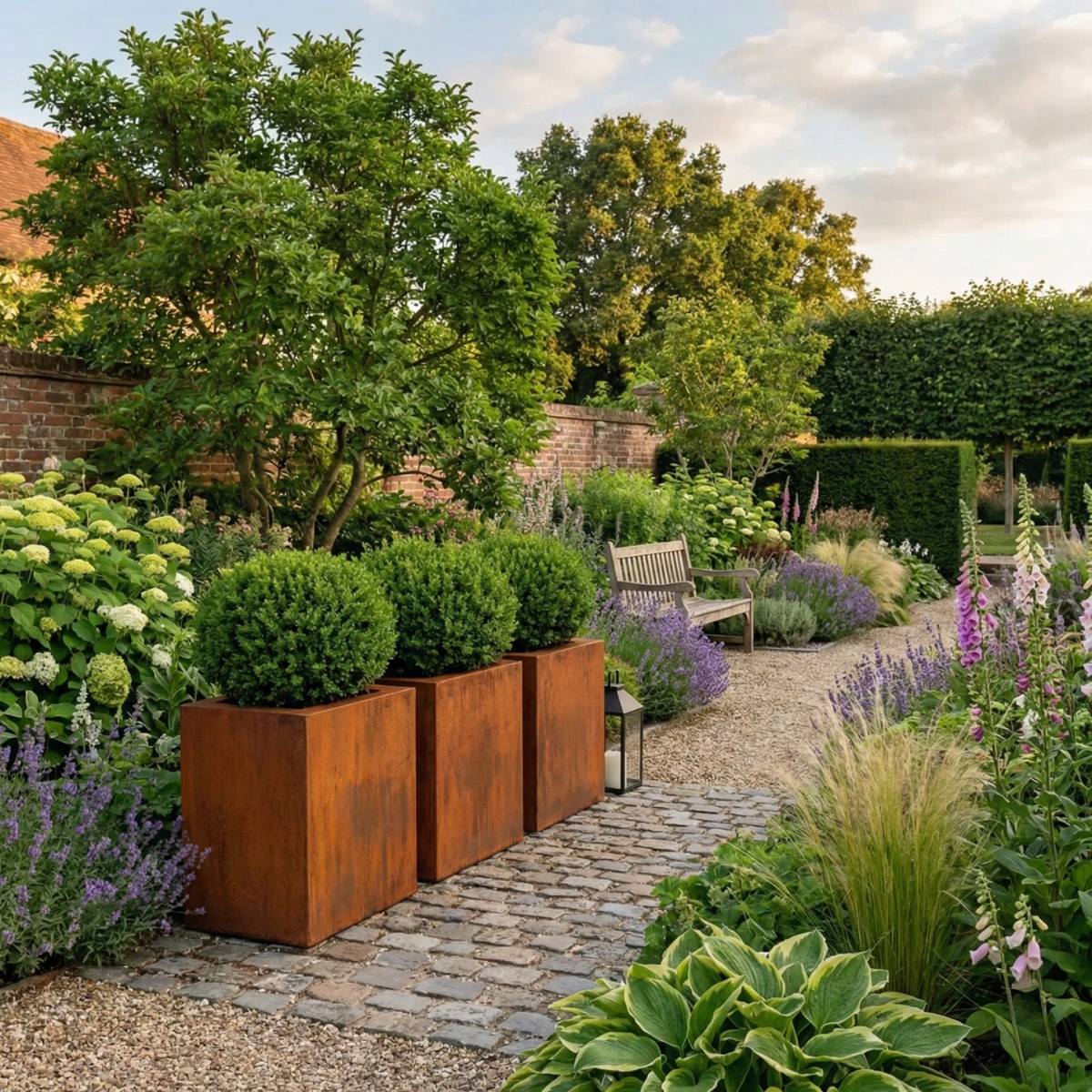 Cortenstaal plantenbak CORTEA 100 x 40 x 80 cm