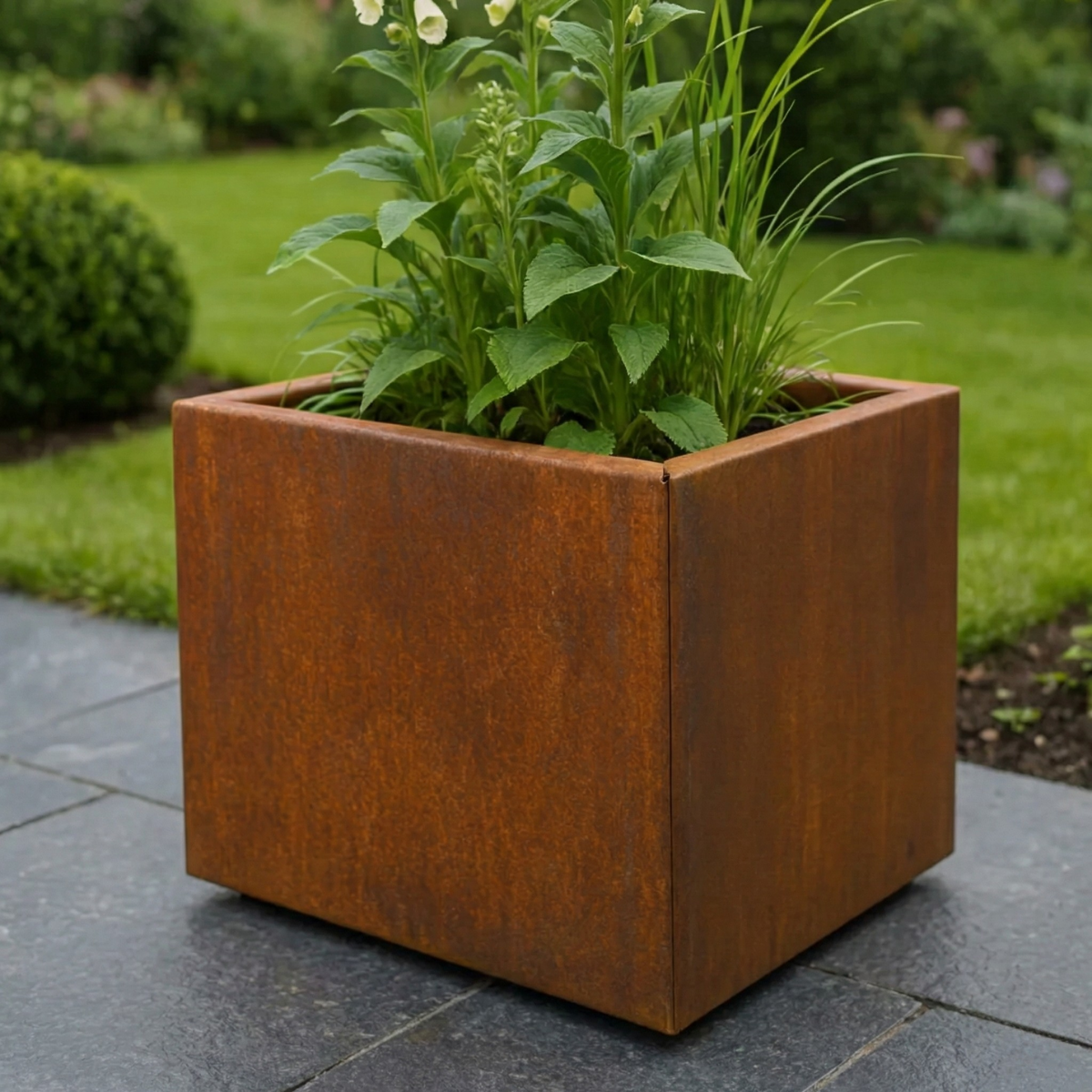 Cortenstaal plantenbak CORTEA 40 x 40 x 40 cm