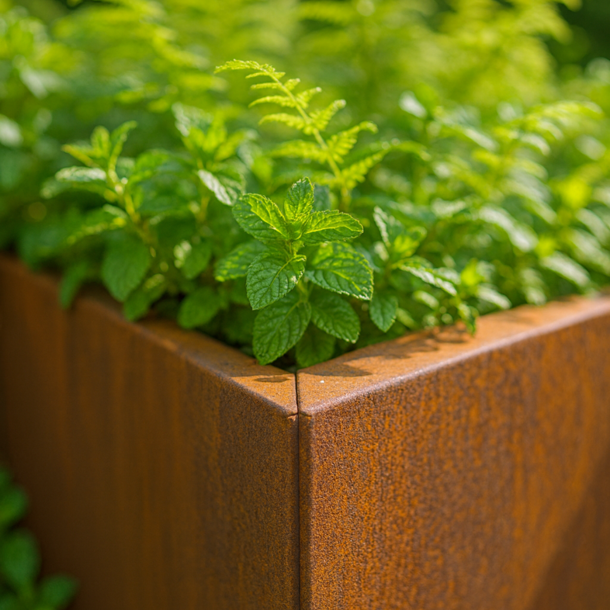 Cortenstaal plantenbak CORTEA 100 x 100 x 100 cm