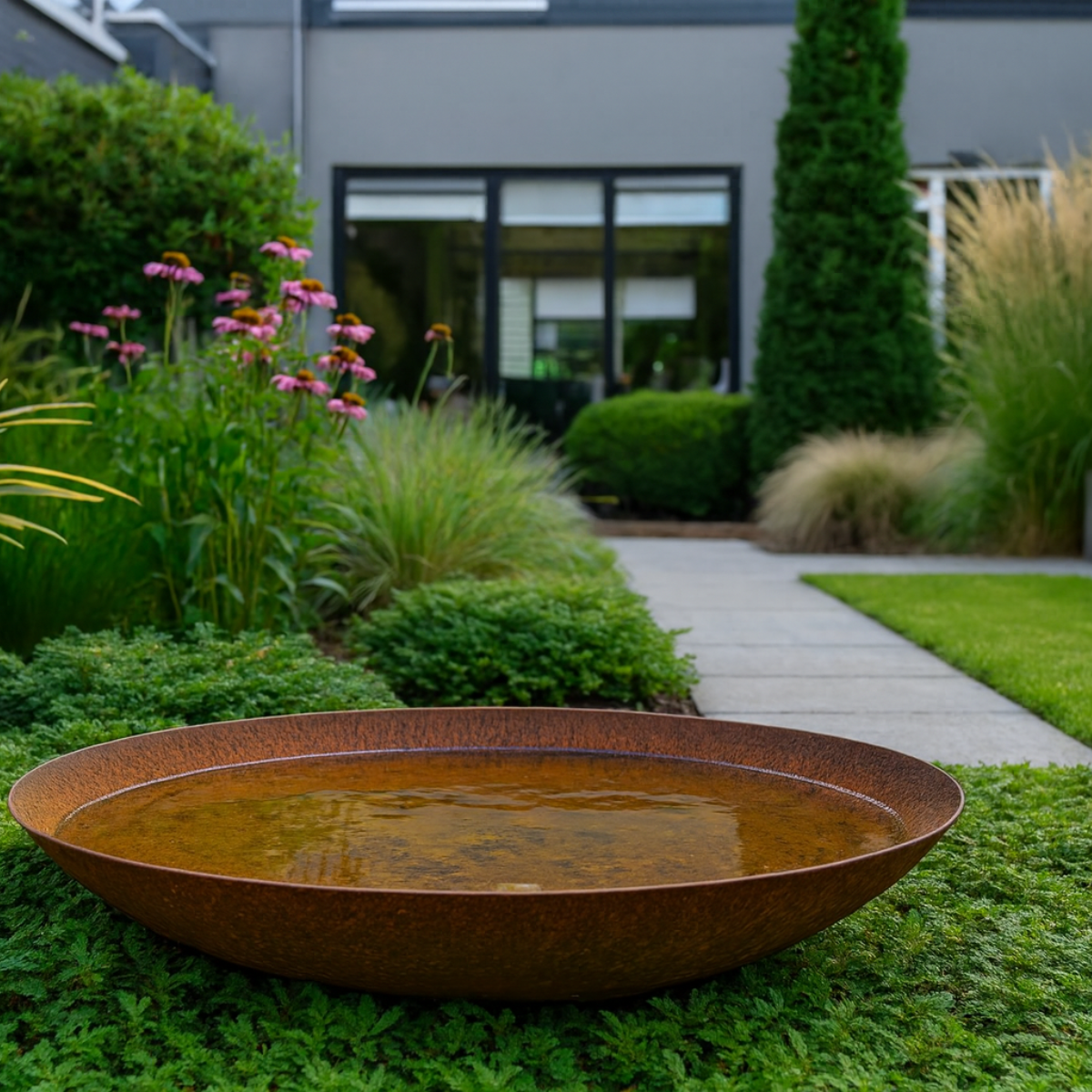 Cortenstaal waterschaal VELLUM D 60 cm