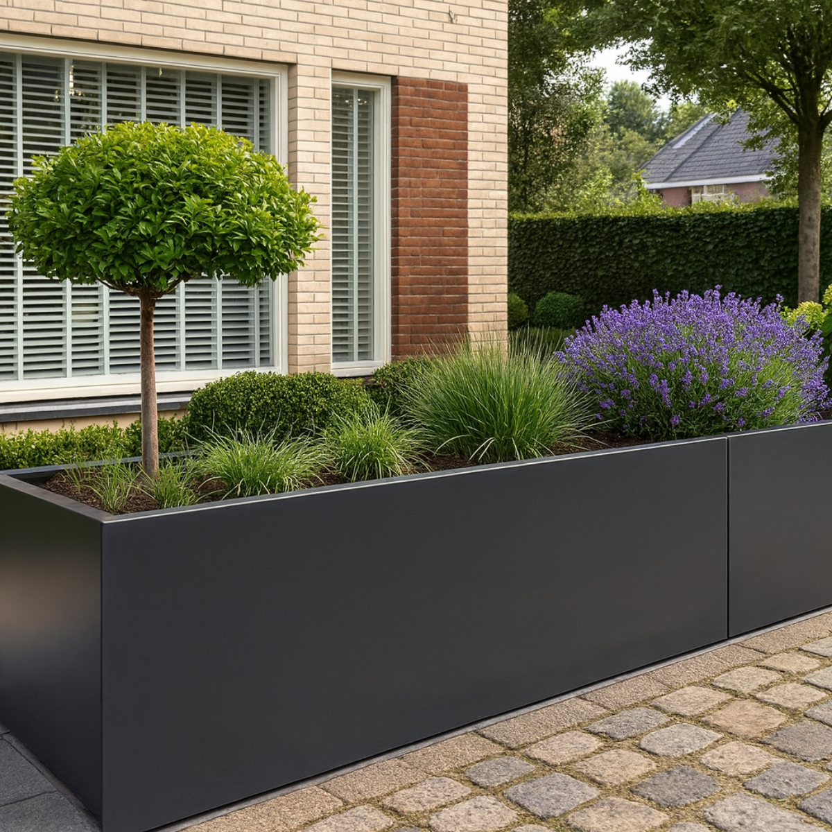 Stalen plantenbak VARNI 100 x 50 x 100 cm