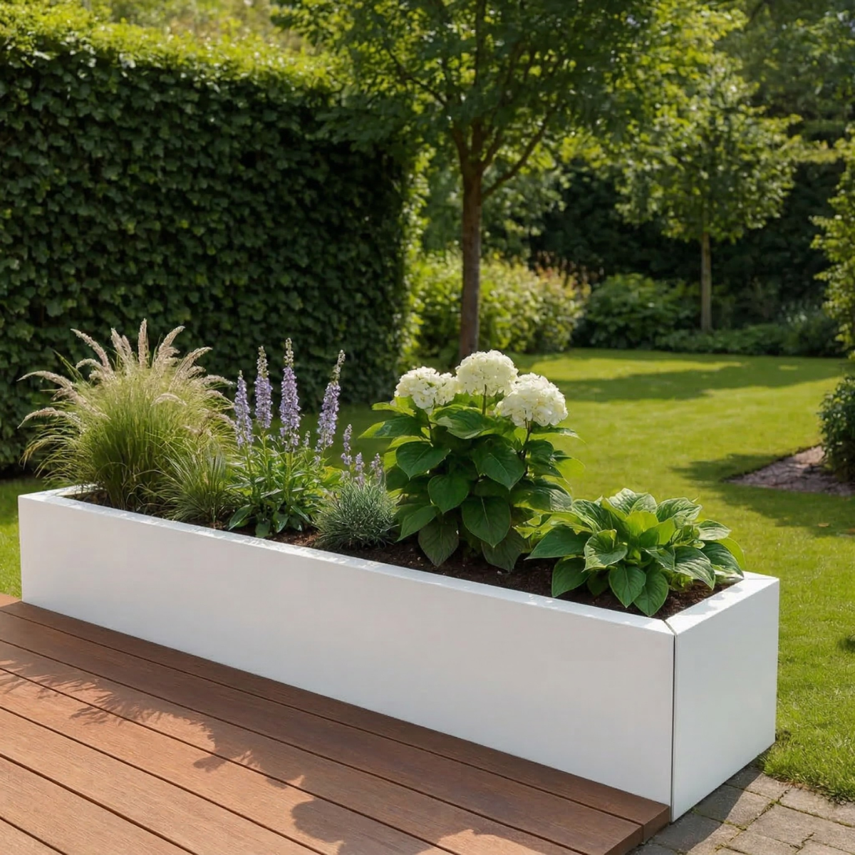 Stalen plantenbak VARNI 100 x 40 x 80 cm