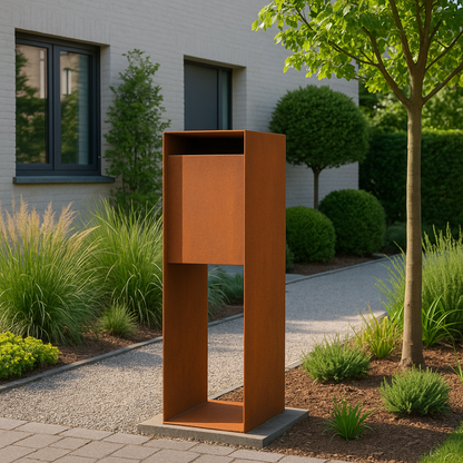 Cortenstaal brievenbus POSTINO 1 35 x 35 x 115 cm