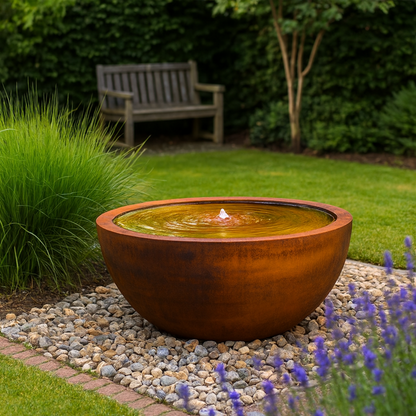 Cortenstaal watertafel SOLENA 100 x 50 cm