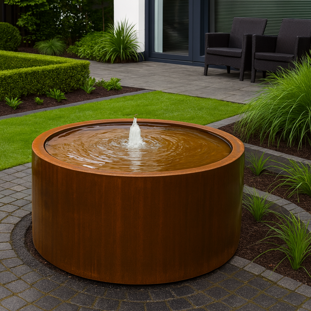 Cortenstaal watertafel VOLTIS 100 x 40 cm