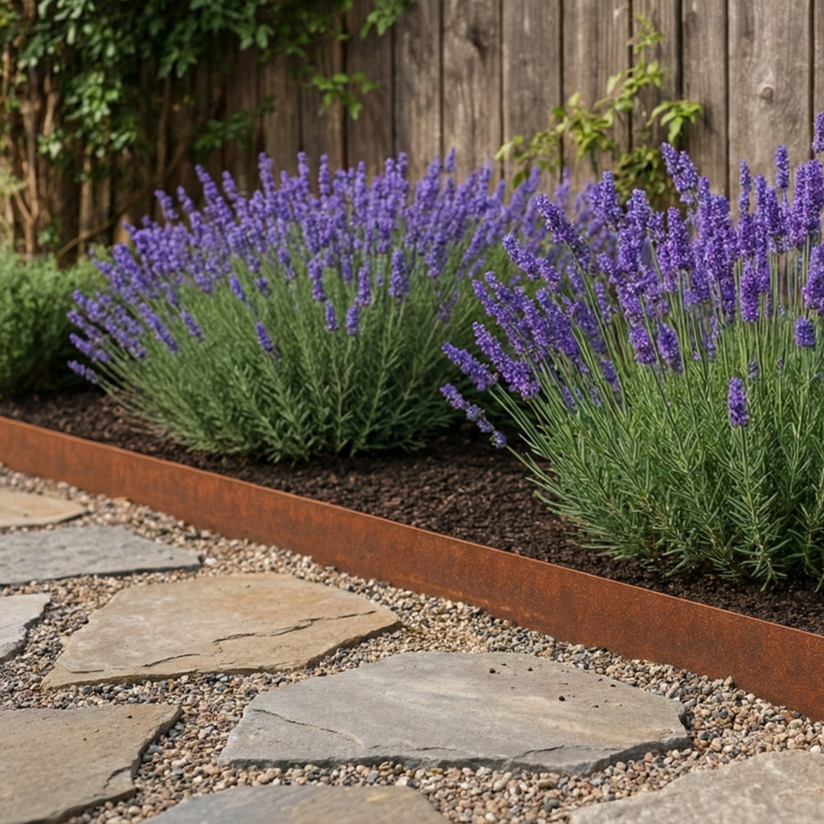 Cortenstaal kantopsluiting BORDURA 200 x 25 cm