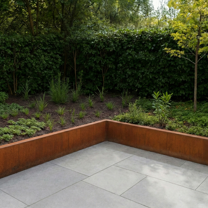 Cortenstaal keerwand binnenhoek SEGMENTA 50 x 20 x 50 cm