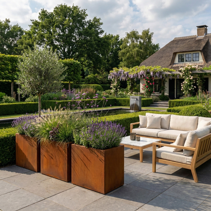 Cortenstaal plantenbak CORTEA 100 x 40 x 80 cm