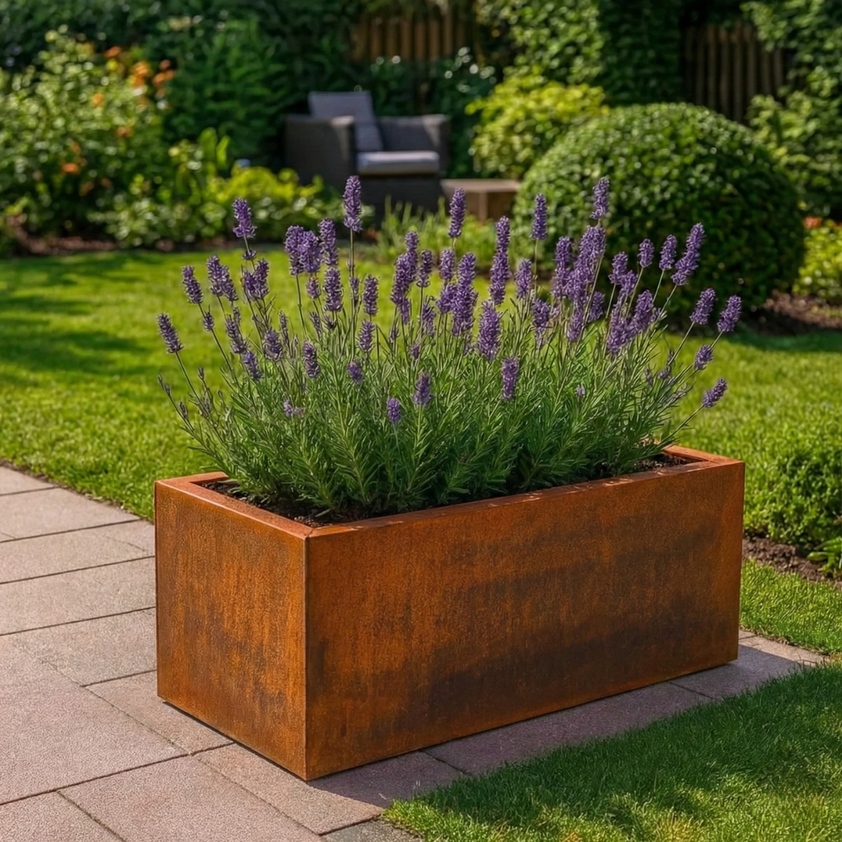 Cortenstaal plantenbak CORTEA 80 x 40 x 40 cm