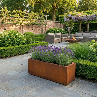 Cortenstaal plantenbak CORTEA 100 x 40 x 40 cm