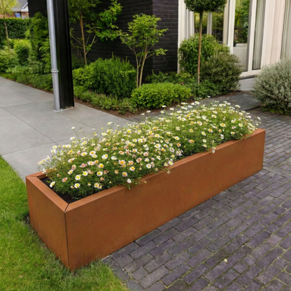 Cortenstaal plantenbak CORTEA 200 x 40 x 40 cm