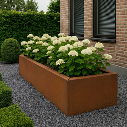 Cortenstaal plantenbak CORTEA 200 x 40 x 40 cm