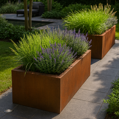 Cortenstaal plantenbak CORTEA 100 x 40 x 40 cm