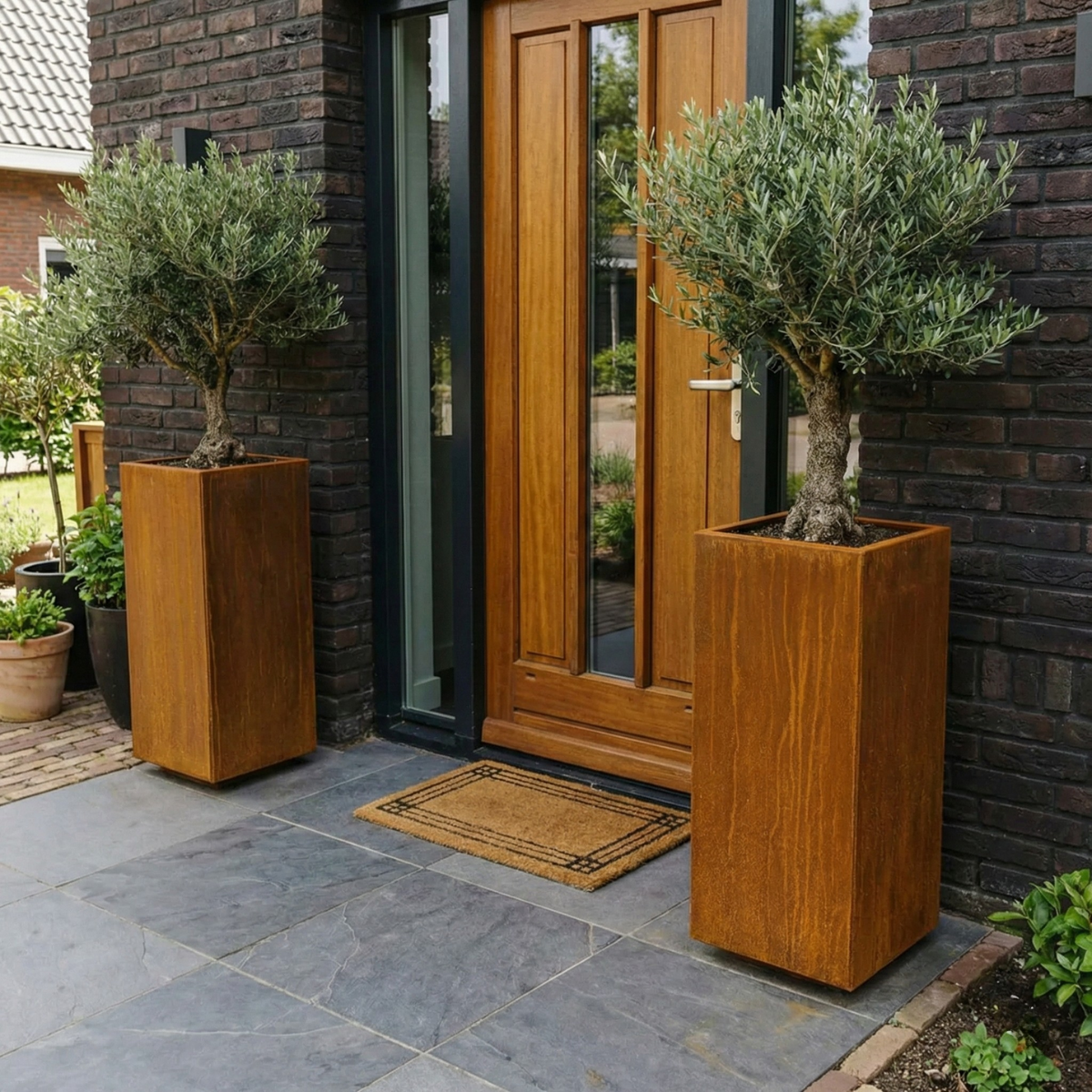 Cortenstaal plantenbak CORTEA 50 x 50 x 100 cm