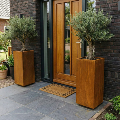 Cortenstaal plantenbak CORTEA 50 x 50 x 100 cm