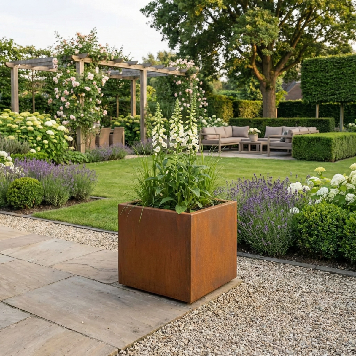 Cortenstaal plantenbak CORTEA 50 x 50 x 50 cm