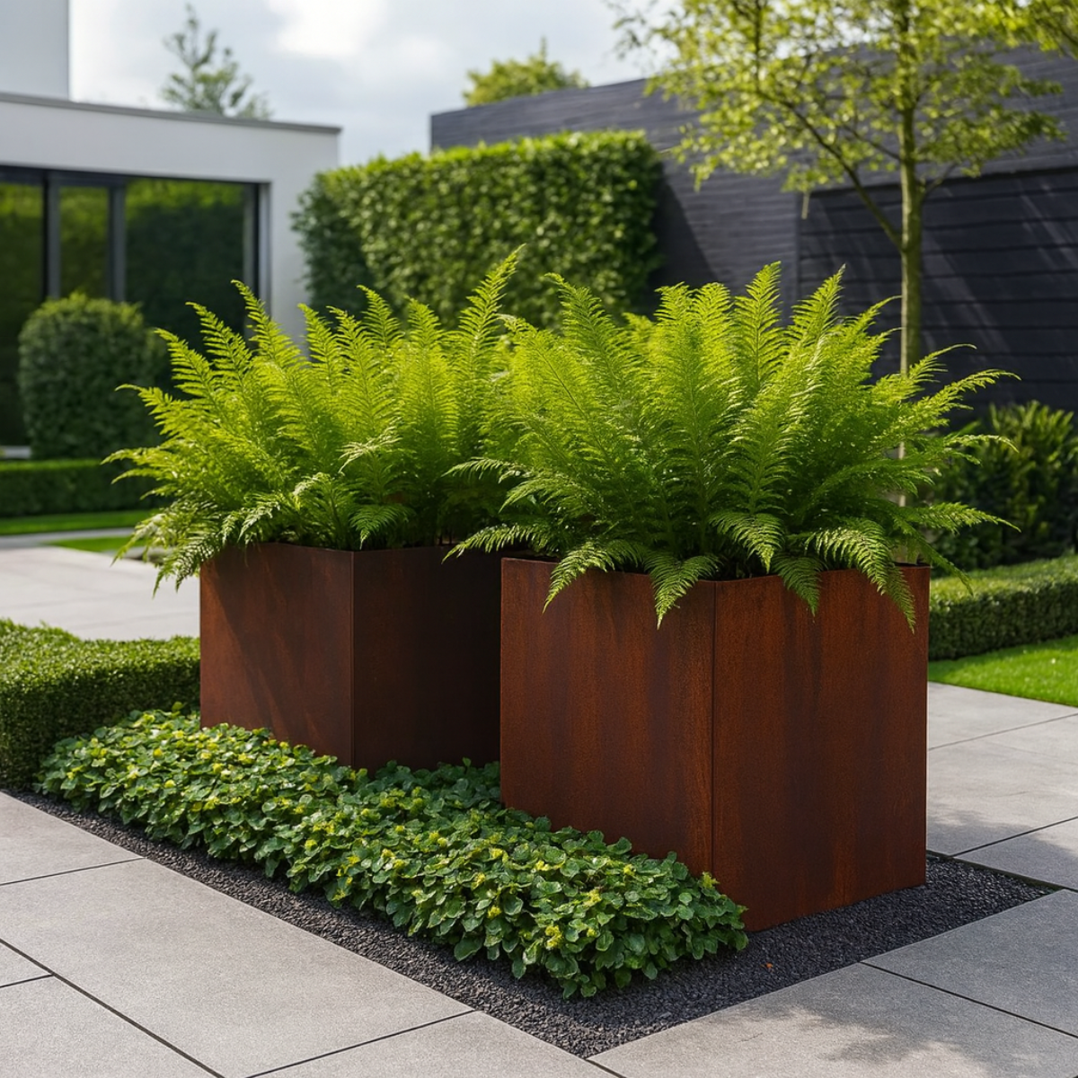 Cortenstaal plantenbak CORTEA 60 x 60 x 60 cm