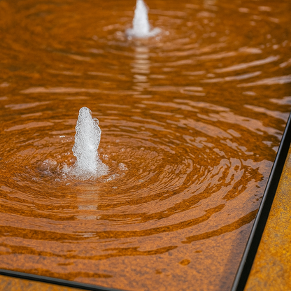 Cortenstaal watertafel LUMINIS 200 x 80 x 40 cm