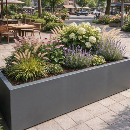 Stalen plantenbak VARNI 100 x 40 x 40 cm