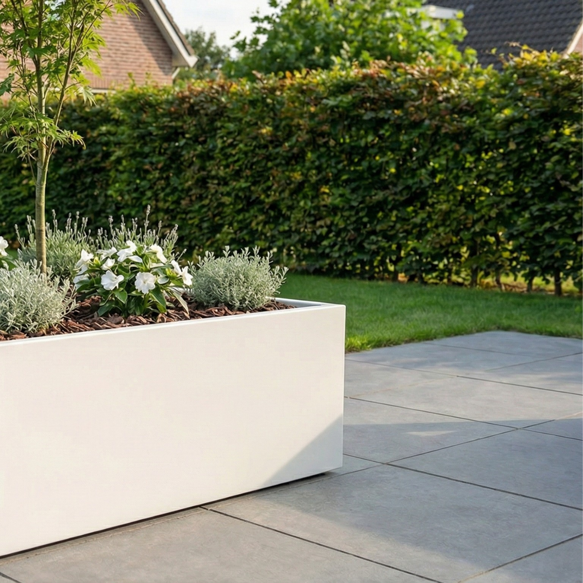 Stalen plantenbak VARNI 100 x 100 x 80 cm