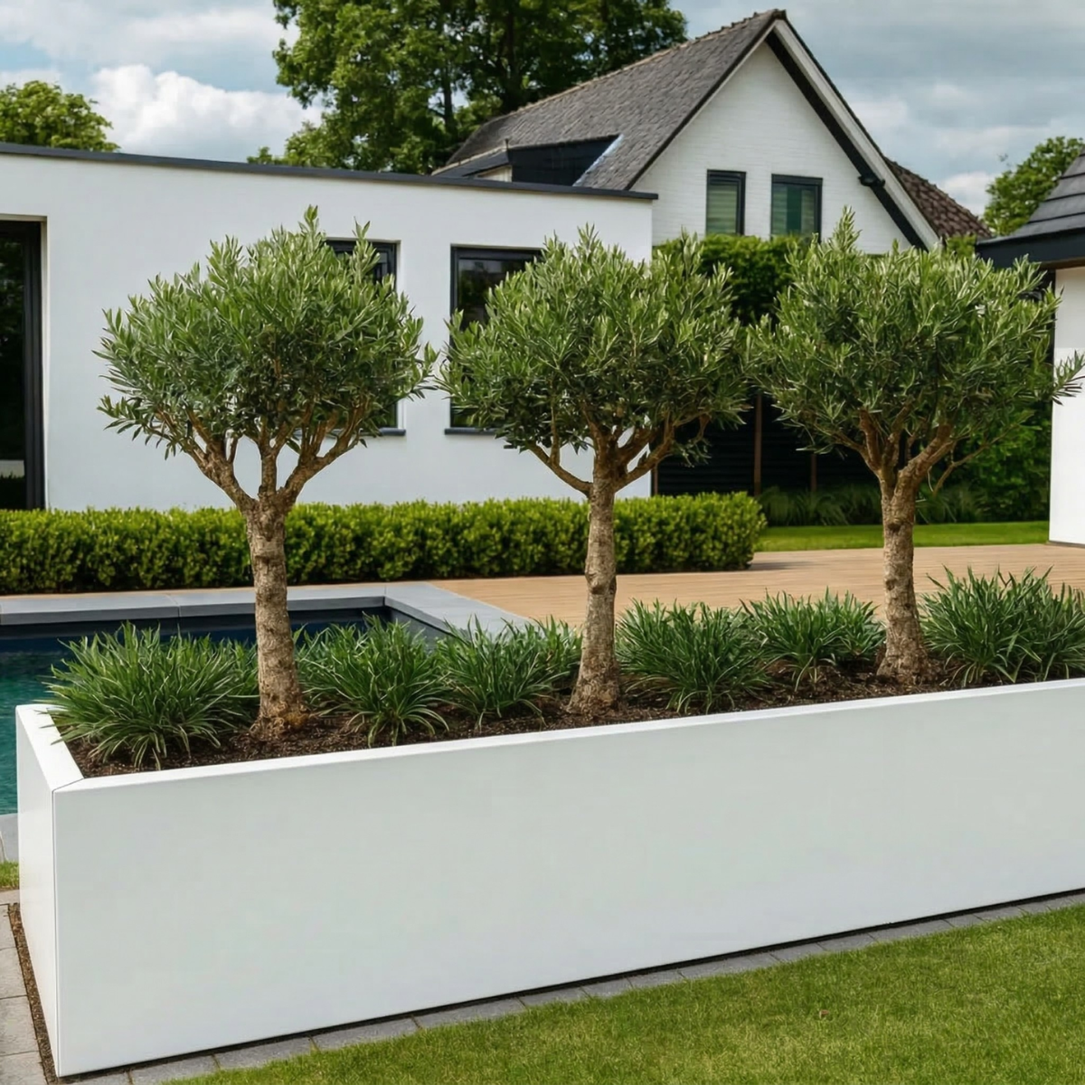 Stalen plantenbak VARNI 100 x 40 x 40 cm