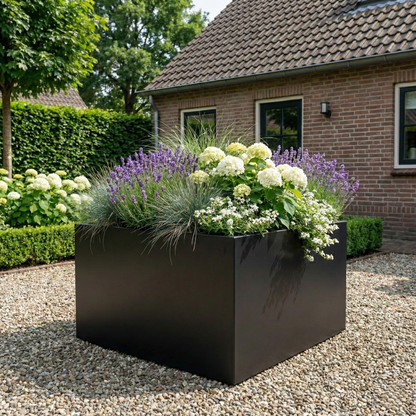 Stalen plantenbak VARNI 100 x 100 x 80 cm